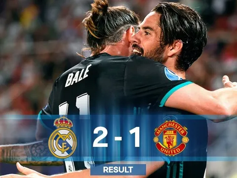 TRỰC TIẾP Real Madrid 2-1 Man United (FT): Lịch sử lại gọi tên Zidane
