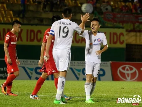 "Song sát" Merlo và Huy Toàn tỏa sáng, SHB Đà Nẵng có 3 điểm ở Gò Đậu