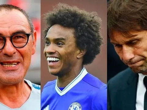 Willian tâng bốc Sarri, đổ lỗi cho... con gái vì mâu thuẫn với Conte