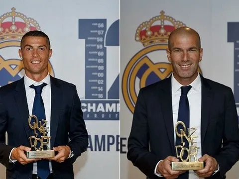 Zidane cùng trò cưng Ronaldo được bình chọn xuất sắc nhất Châu Âu
