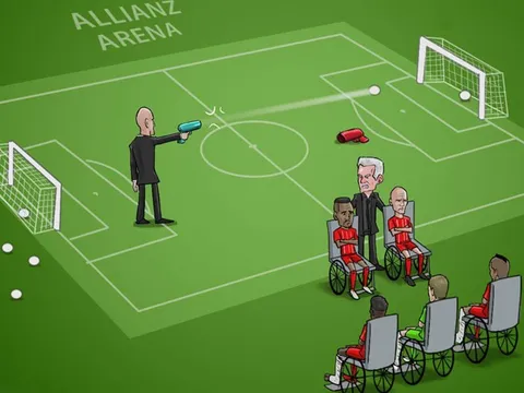 Hí họa Zidane bắn hạ Bayern ngay tại Allianz Arena