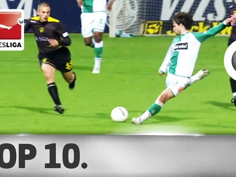 10 bàn thắng bằng sút xa hay nhất Bundesliga