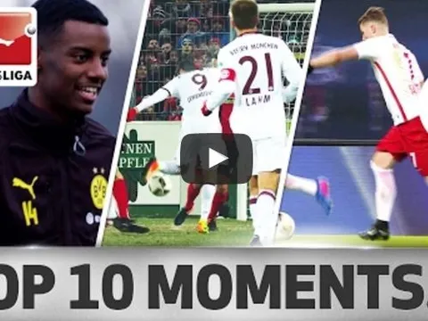 10 khoảnh khắc đáng nhớ nhất Bundesliga tháng Giêng
