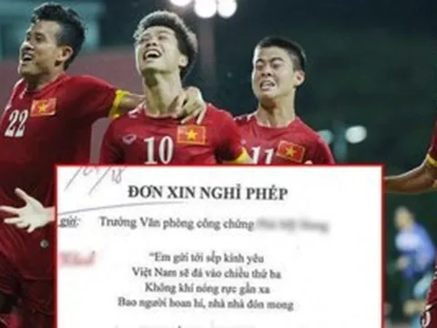 Công ty nghỉ làm, học sinh xin nghỉ học cổ vũ trận U23 Việt Nam gặp U23 Qatar