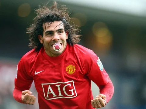 34 bàn thắng của Tevez khi còn chơi cho Man Utd