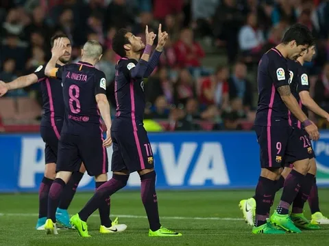 Barca dễ dàng hạ gục Granada trong ngày Neymar đạt cột mốc 100 bàn