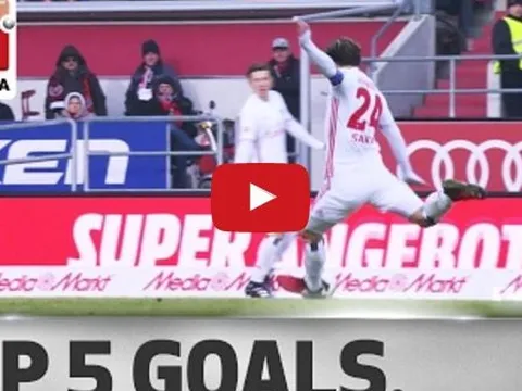 5 bàn thắng đẹp nhất vòng 18 Bundesliga