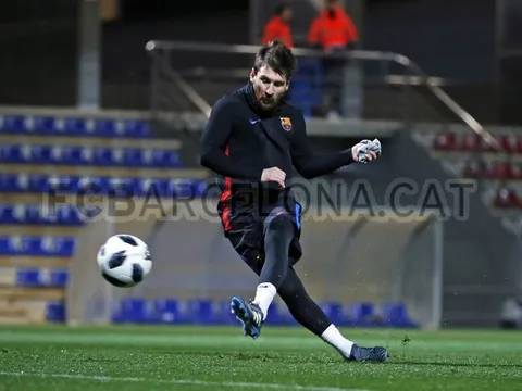 Dàn sao Barca tập luyện trước Bán kết Cúp nhà Vua