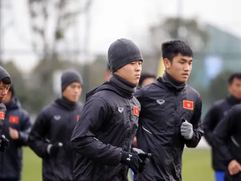 U23 Việt Nam “khổ luyện” dưới thời tiết rét buốt ở Trung Quốc