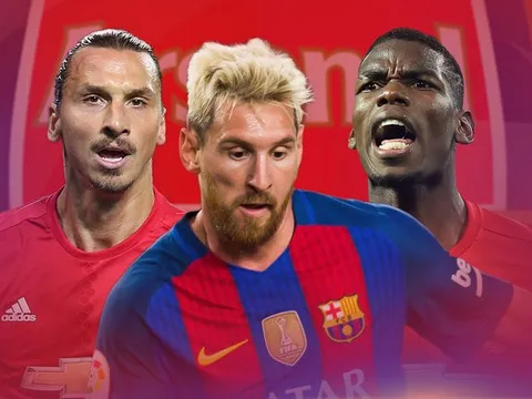 Arsenal & đội hình mua hụt 'cân cả thế giới': Messi, Pogba,... đủ cả