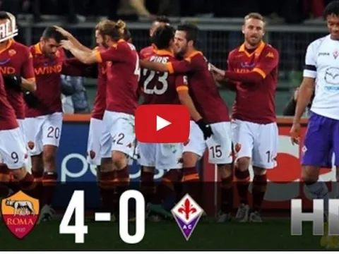 AS Roma 4 - 0 Fiorentina (vòng 23 Serie A)