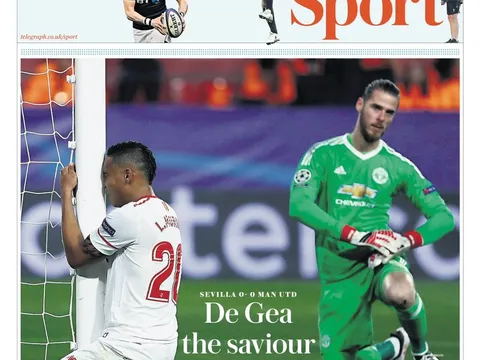 Báo Anh: Ơn giời, người hùng De Gea