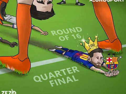 Biếm họa: Háng Courtois rộng thênh thang; Mourinho bị đập tơi tả