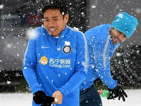 Bỏ tập, dàn sao Inter đại chiến trong ngày đầy tuyết