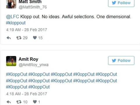 CĐV Liverpool giận dữ, đòi sa thải Klopp