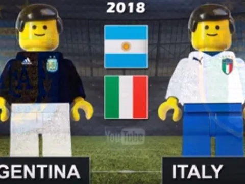 Chiến thắng của Argentina trước Italia theo phong cách Lego