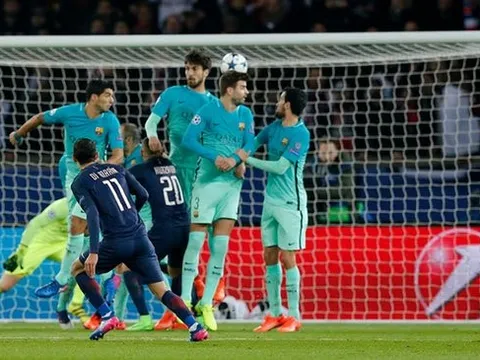 Chùm ảnh: Barca thua sấp mặt trên đất Pháp