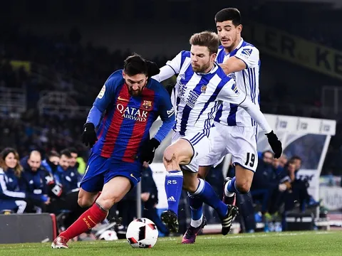 Chùm ảnh: Đánh bại Sociedad, Barca đặt một chân vào bán kết