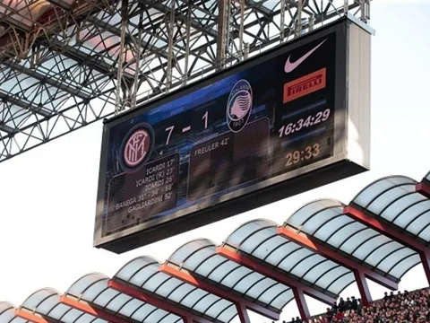 Chùm ảnh: Inter thăng hoa, nã 7 bàn khó tin vào lưới Atalanta