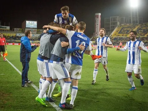 Chùm ảnh: Nhọc nhằn đánh bại Las Palmas, Sociedad phả hơi nóng vào Atletico