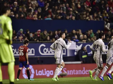 Chùm ảnh: Ronaldo lập công giúp Real đánh bại Osasuna