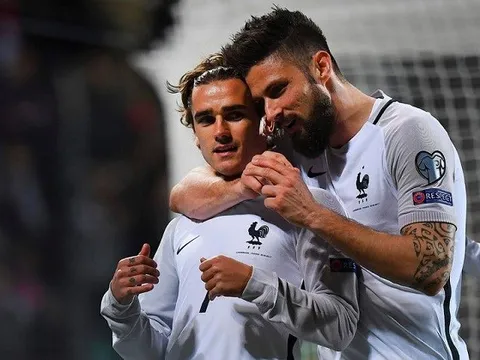 Chùm ảnh: Song sát Giroud - Griezmann hành hạ Luxembourg