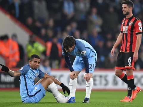 Chùm ảnh: 'Thần tài' Jesus chấn thương, Sterling đóng vai người hùng giúp Man City giành 3 điểm
