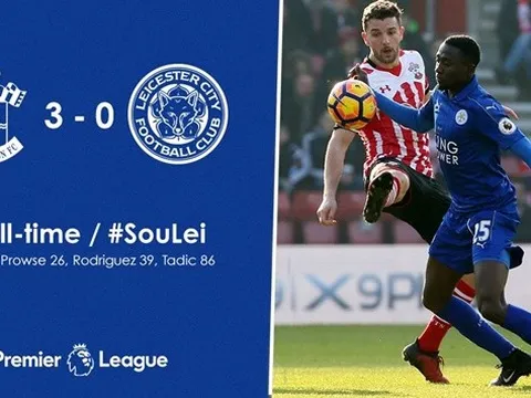 Chùm ảnh: Thua thảm Southampton, Leicester City tiến gần vực thẳm