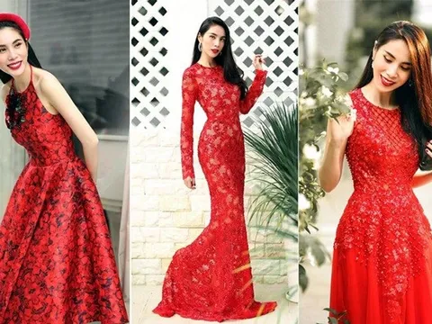 Bà xã Công Vinh rực rỡ sắc hồng đón xuân