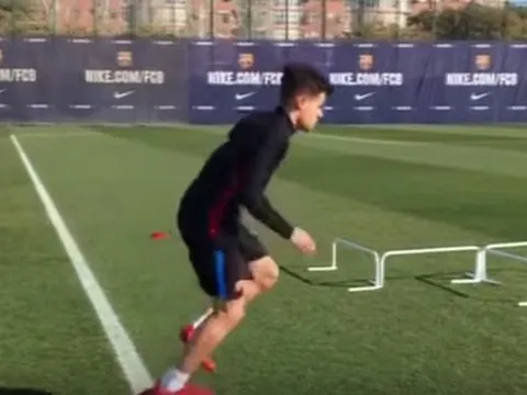 Coutinho bùng nổ trên sân tập của Barcelona