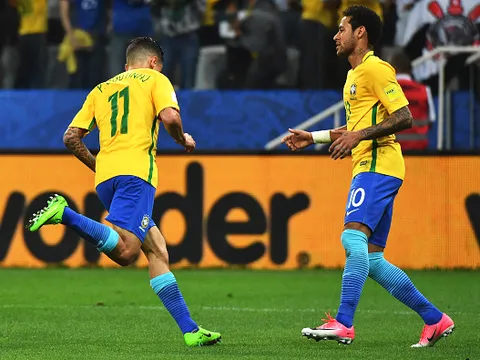 Coutinho ghi bàn mở tỷ số cho Brazil (Brazil - Paraguay)