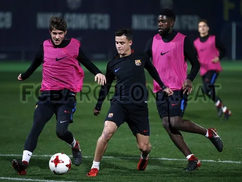 Coutinho lăn xả trên sân tập, sẵn sàng cho màn ra mắt