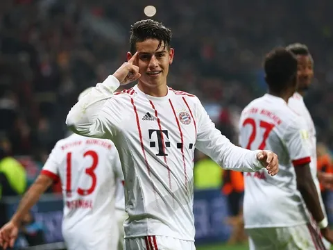 James Rodriguez lập siêu phẩm đỉnh cao, Bayern băng băng về đích