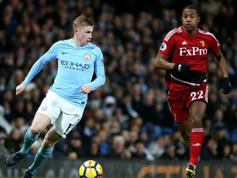Kevin De Bruyne tả xung hữu đột khiến Watford bất lực tại Etihad