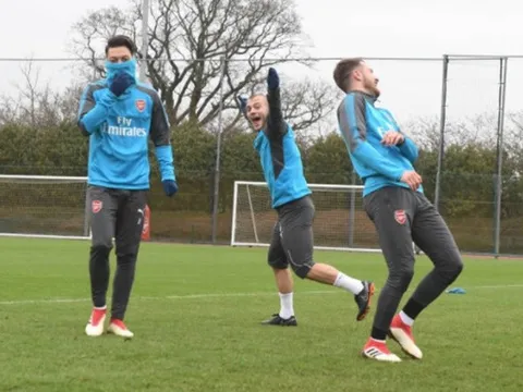 Dàn sao Arsenal phấn chấn tập luyện sau thắng lợi vang dội trước AC Milan