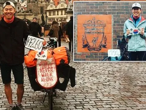 Fan cuồng Liverpool đạp xe 235 ngày đến Anfield nhưng lỡ đại chiến vì... thiếu vé