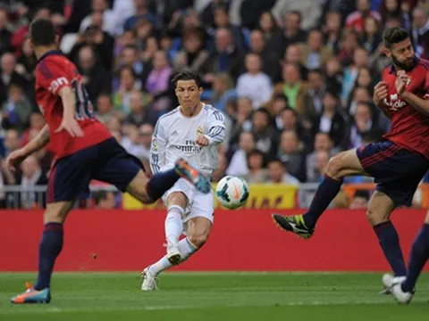 Góc siêu phẩm: Ronaldo sút đẳng cấp bắn hạ Osasuna