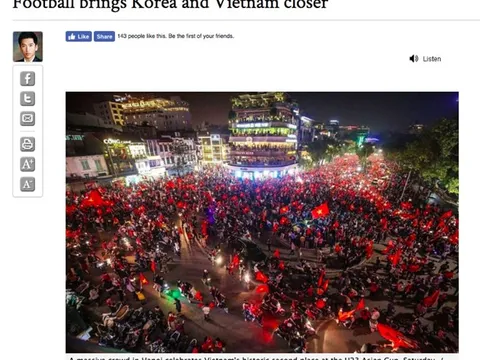 'Bóng đá giúp Việt Nam và Hàn Quốc xích lại gần nhau hơn'