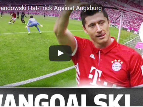 Hat-trick của Lewandowski vào lưới Augsburg