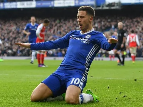 Hazard lập siêu phẩm solo, Chelsea "rửa hận" thành công trước Pháo thủ