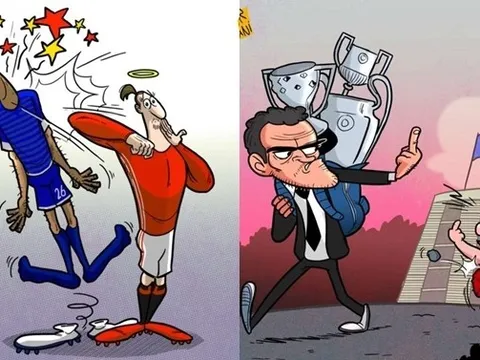 Hí họa 'thiên thần' Ibra vô tình giật cùi chỏ vào mặt đối thủ