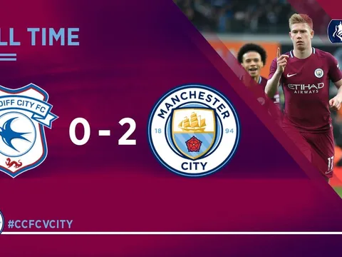 Highlights: Cardiff City 0-2 Man City (Vòng 4 FA Cup)