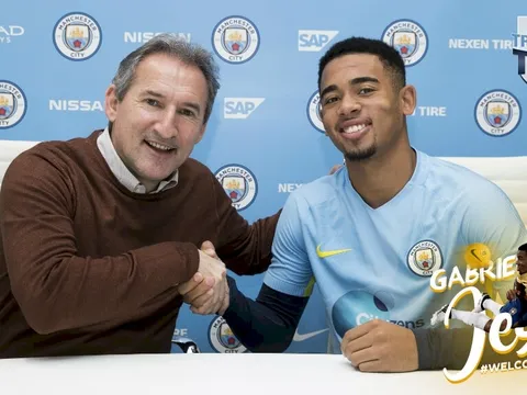 Hôm nay, Man City mới chính thức công bố Gabriel Jesus