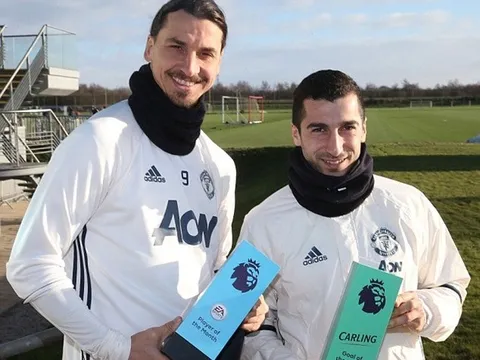 Ibrahimovic, Mkhitaryan lần đầu giật giải ở Ngoại hạng Anh