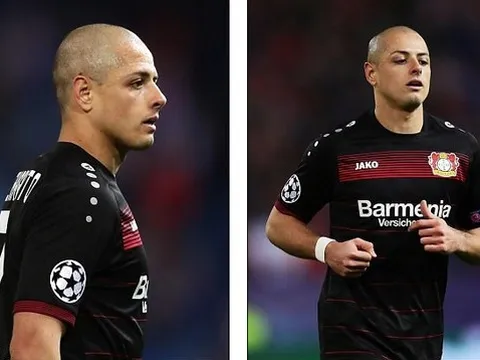Giữ đúng lời hứa, Javier Hernandez đã cạo trọc đầu