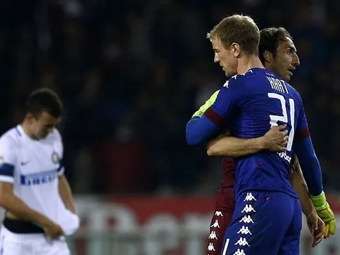 Joe Hart lập cú đúp sai lầm, biếu cho Inter 2 bàn