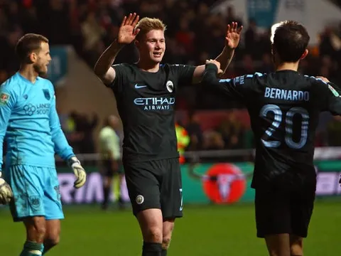 Kevin De Bruyne chơi đầy ấn tượng trước Bristol City