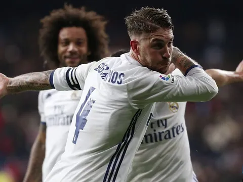 Khoảnh khắc Sergio Ramos "dab" cùng Lucas Vazquez