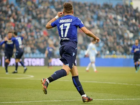 Làm hẳn một 'cú poker', Immobile đưa Lazio vào top 4