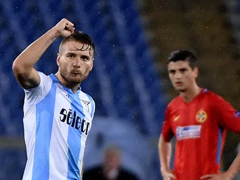 Lập hattrick, Immobile hủy diệt Steaua Bucharest tại Olimpico